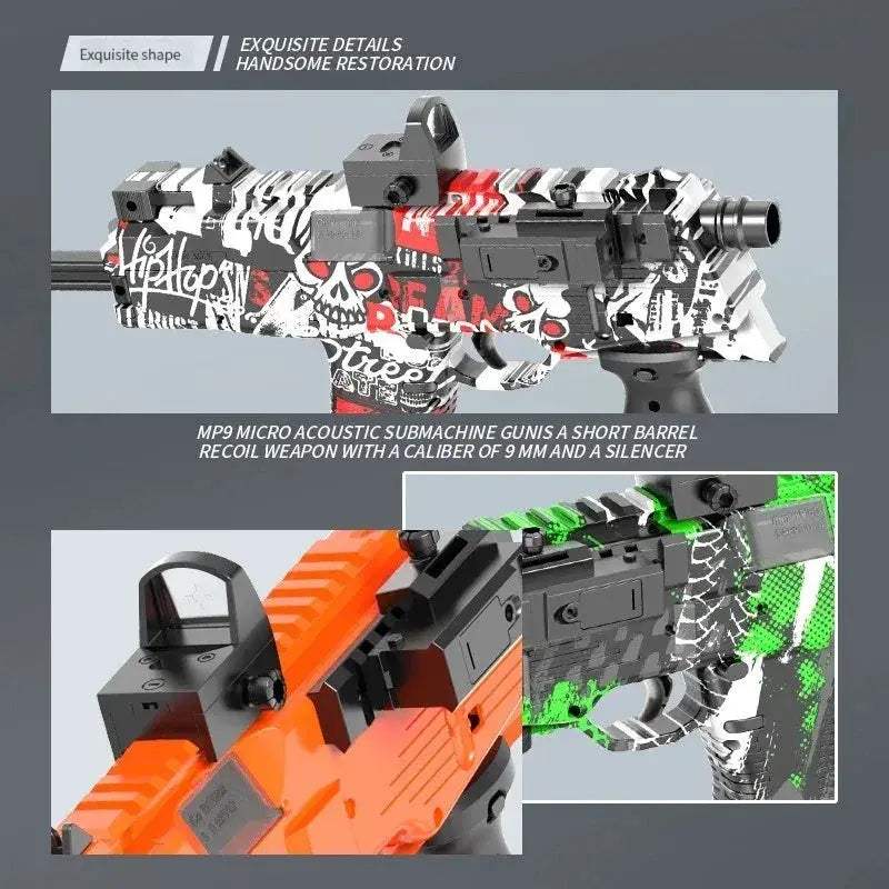 MP9 Foam Dart Blaster Toy Gun For Outdoor Safe Battle - ToylandEU