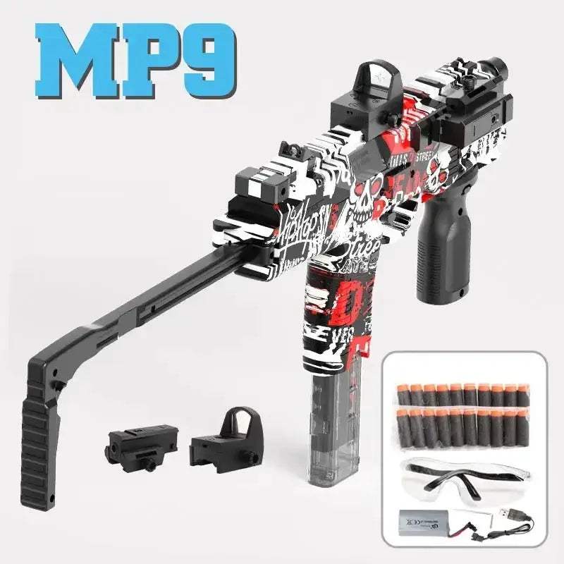 MP9 Foam Dart Blaster Toy Gun For Outdoor Safe Battle - ToylandEU