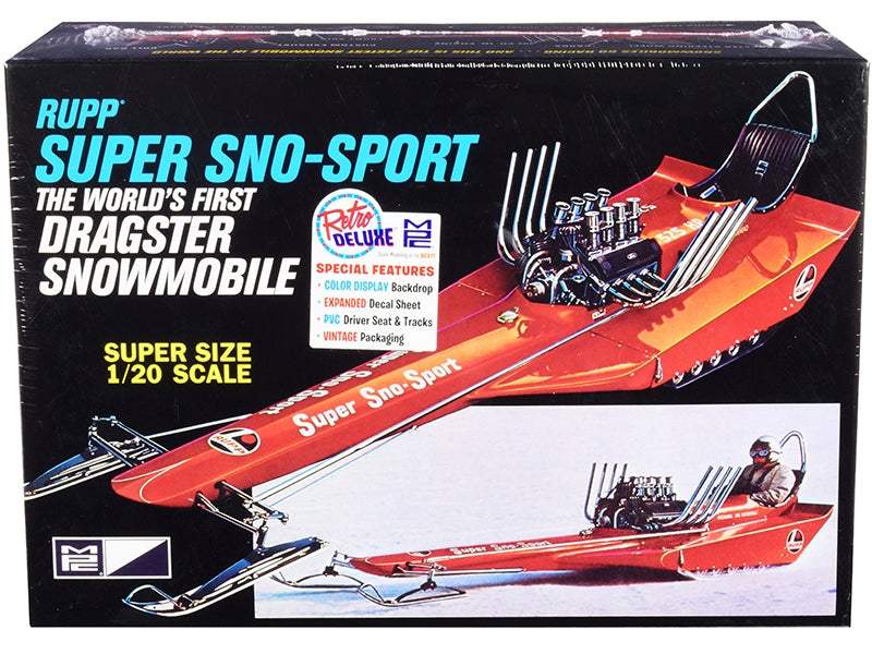 Rupp Super Sno-Sport Snowmobile Dragster (The World's First) | 1/20 Plastic Model Kit | MPC | Collector Quality