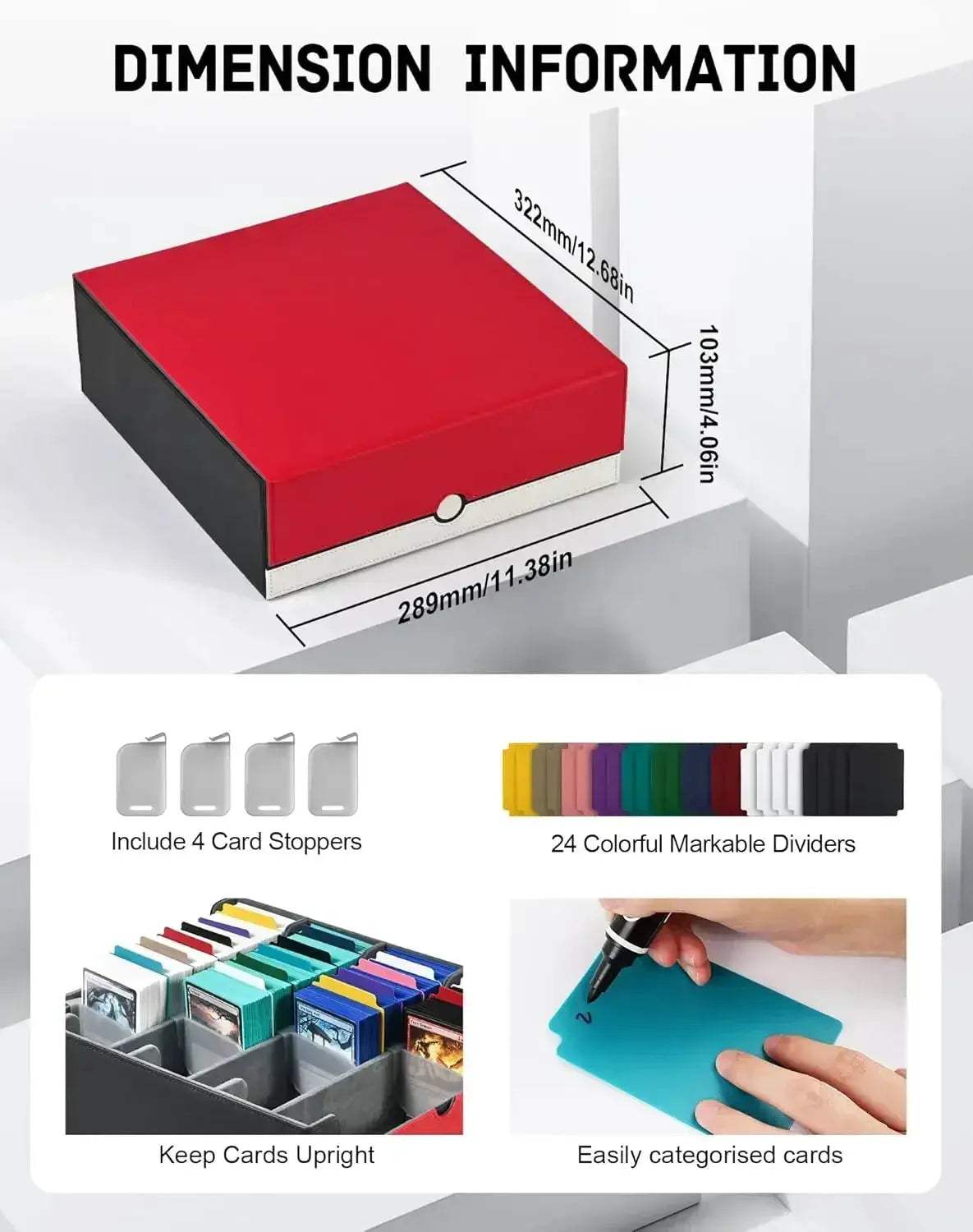 MTG Card Storage Box Holds Over 3000 Cards Large Capacity - ToylandEU
