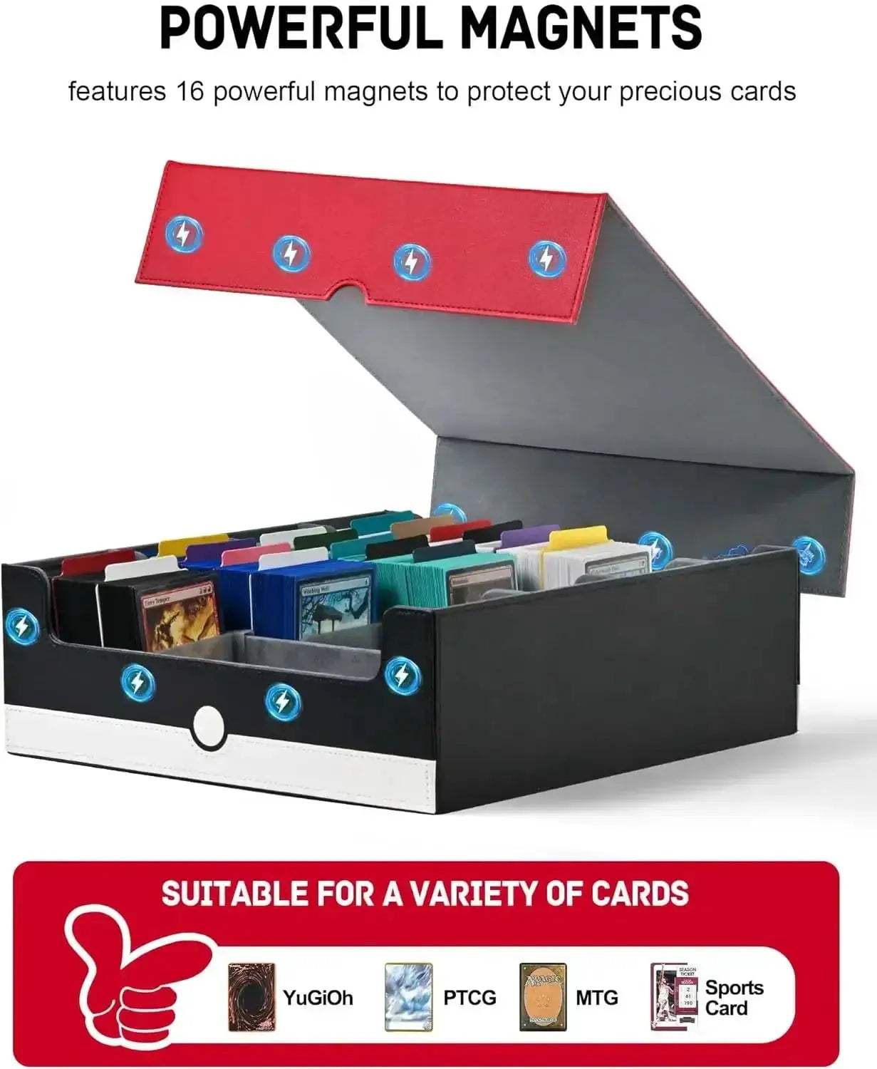 MTG Card Storage Box Holds Over 3000 Cards Large Capacity - ToylandEU