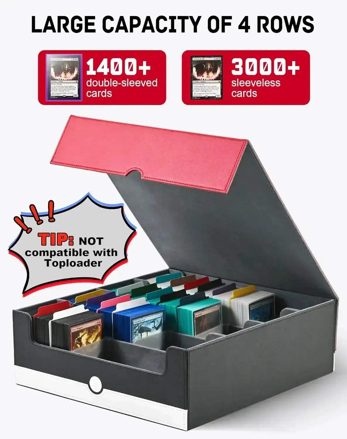 MTG Card Storage Box Holds Over 3000 Cards Large Capacity - ToylandEU