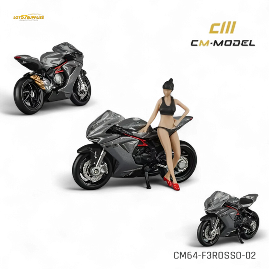 MV Agusta F3 Rosso Diecast Model 1:64 In Metallic Gray - ToylandEU