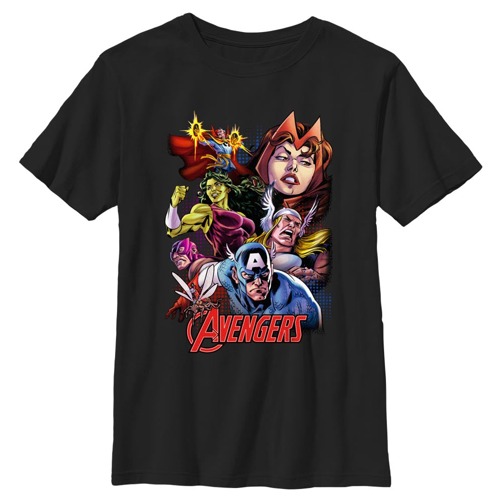 Boy's Marvel Avengers Classic Group Collage T-Shirt