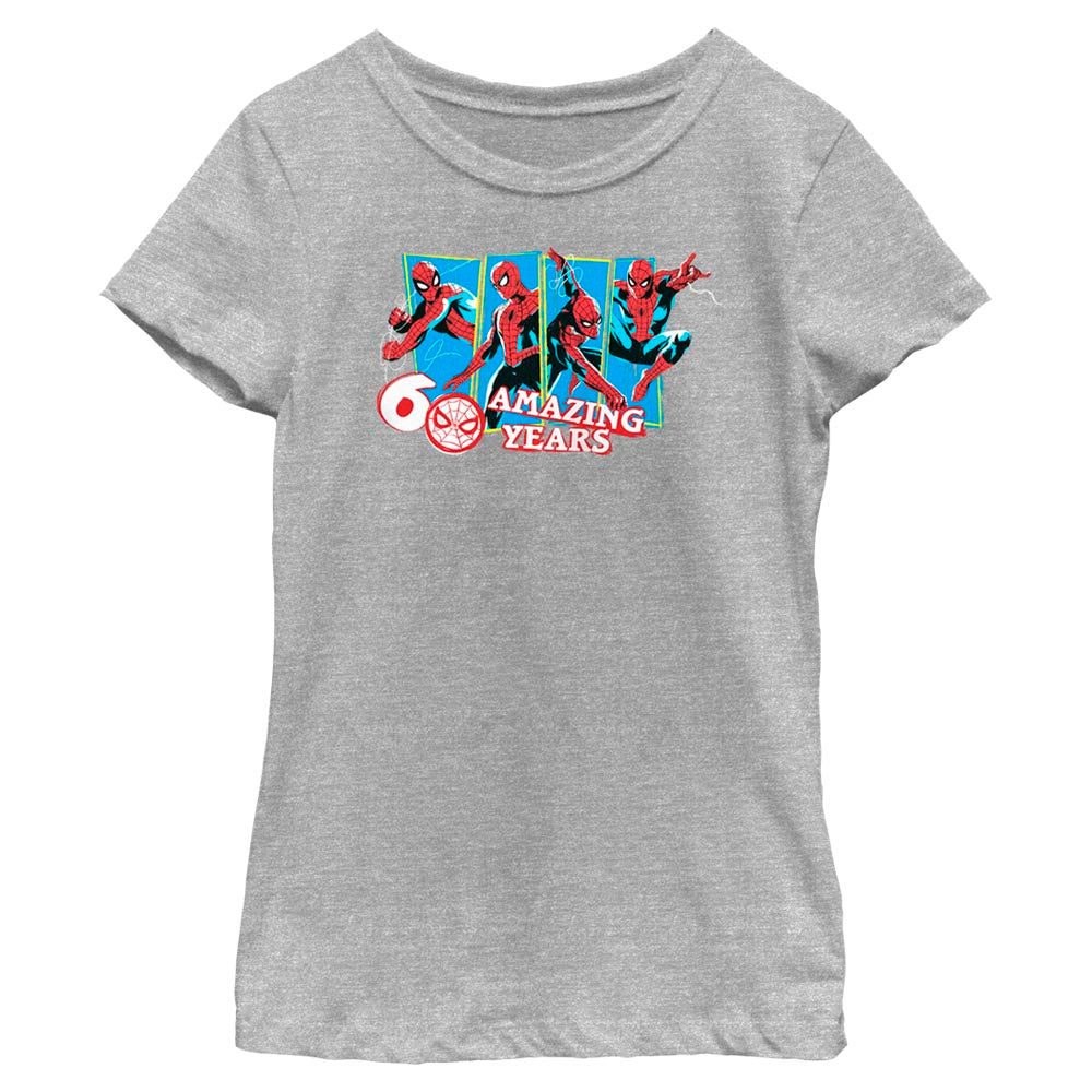 Girl's Marvel Spider-Man Beyond Amazing 60 AMAZING YEARS T-Shirt