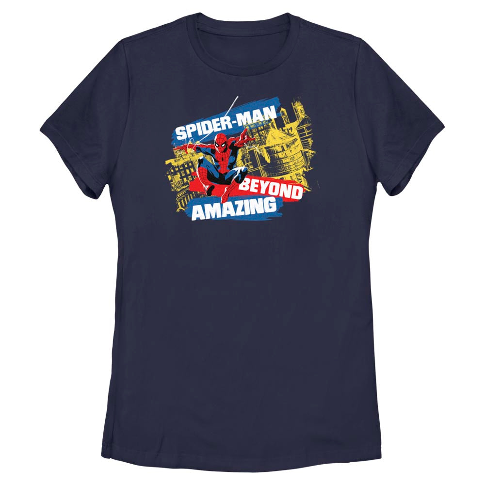 Women's Marvel Spider-Man Beyond Amazing SPIDERMAN CITY SWING T-Shirt