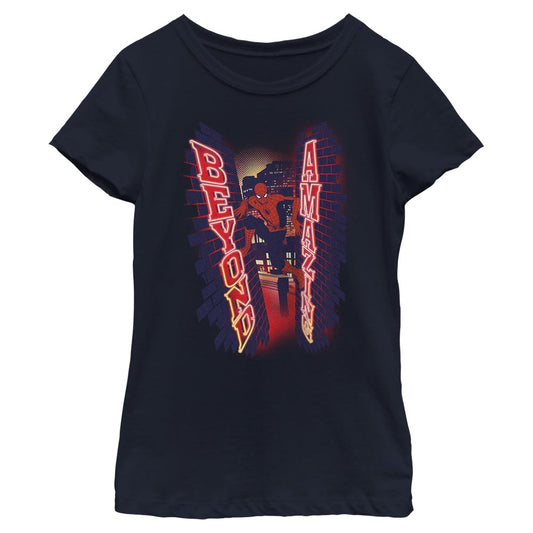 Girl's Marvel Spider-Man Beyond Amazing WALL CLIMB BEYOND T-Shirt