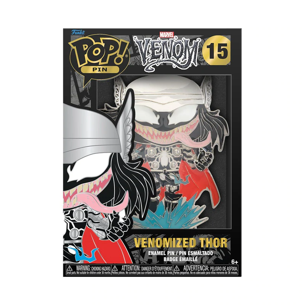 POP Pins | Marvel Venom Thor | Metal Enamel Finish | 4 Inch