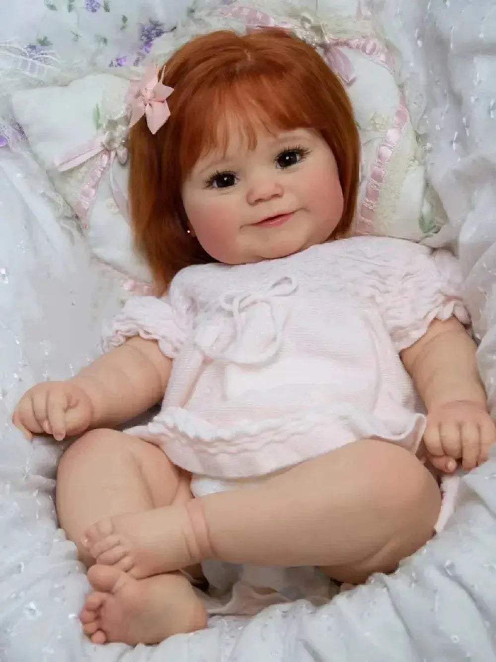  Maddie Reborn Doll Full Body Silicone Vinyl Rooted Hair -  ToylandEU™