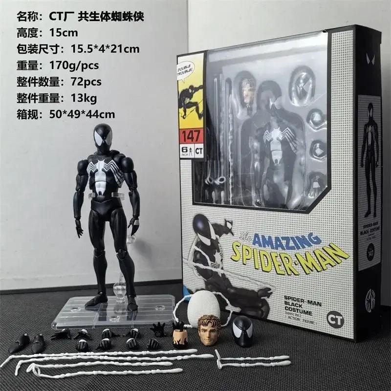  Mafex Spiderman Figure Black Suit Venom Official Bandai -  ToylandEU™
