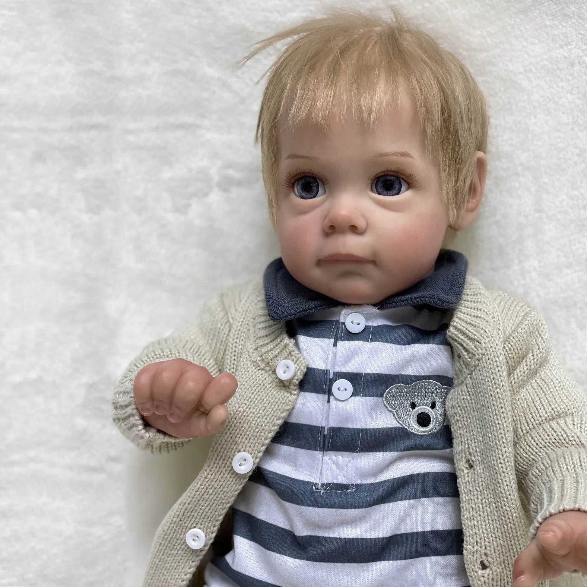 Maggie Reborn Boy Handsome Bebe Reborn Doll Handmade muñeca bebe reborn bebê reborn bebê reborn Realistic Gifts for Child - ToylandEU