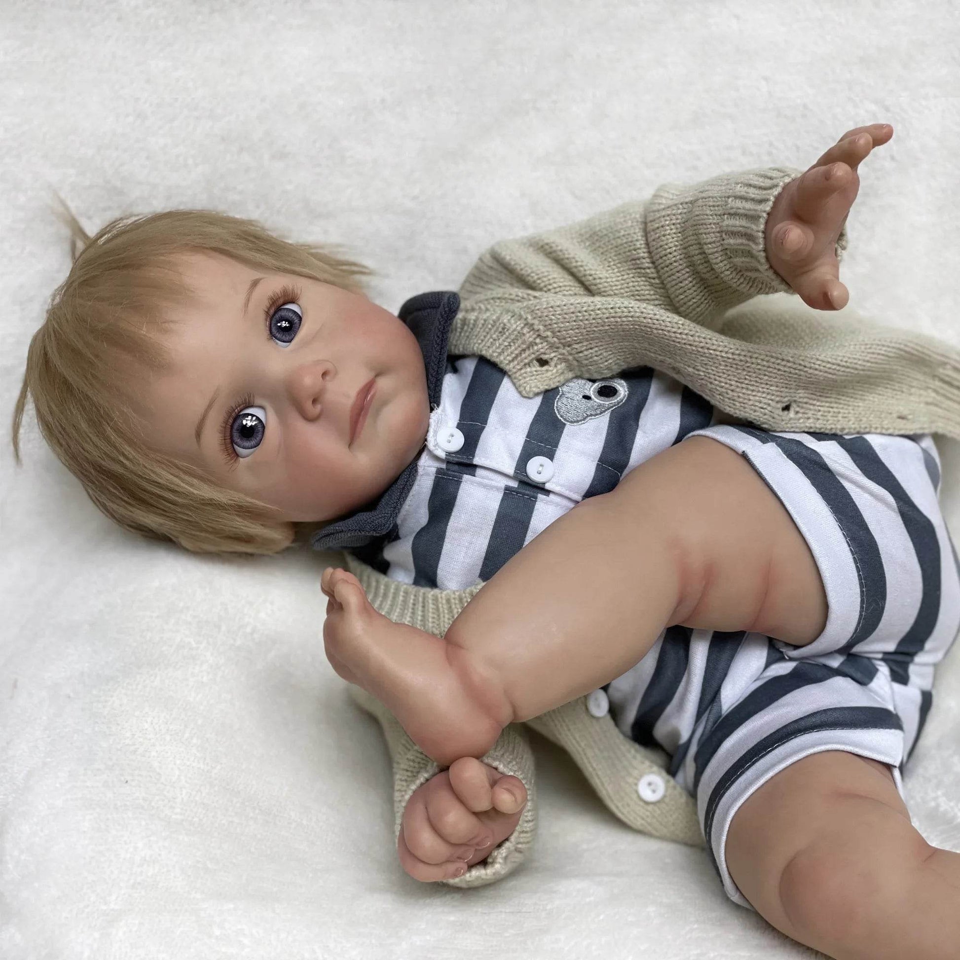 Maggie Reborn Boy Handsome Bebe Reborn Doll Handmade muñeca bebe reborn bebê reborn bebê reborn Realistic Gifts for Child - ToylandEU