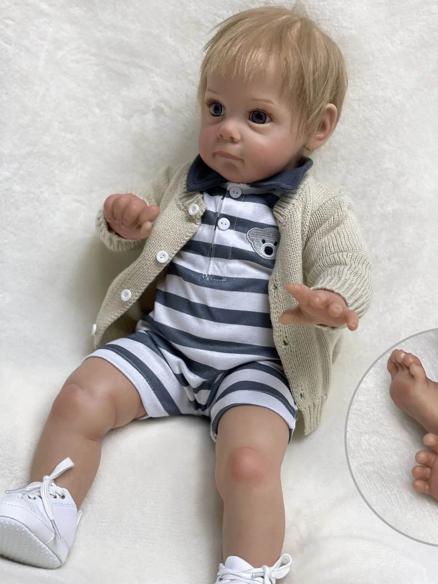 Maggie Reborn Boy Handsome Bebe Reborn Doll Handmade muñeca bebe reborn bebê reborn bebê reborn Realistic Gifts for Child - ToylandEU