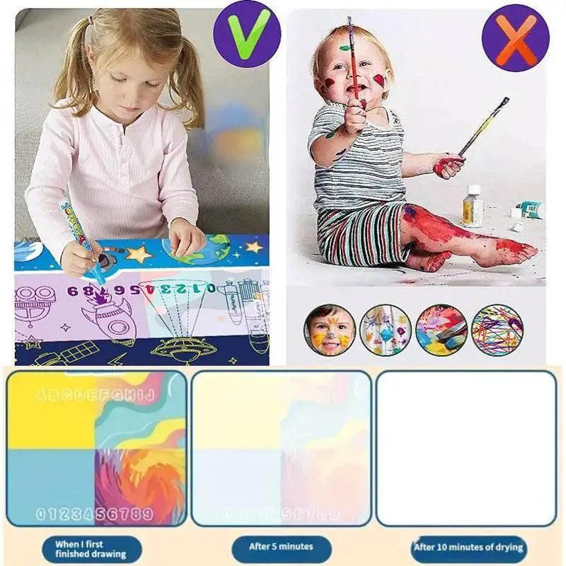  Magic Aqua Mat Doodle Set with Magic Pens - Educational Drawing Toy  -  ToylandEU™