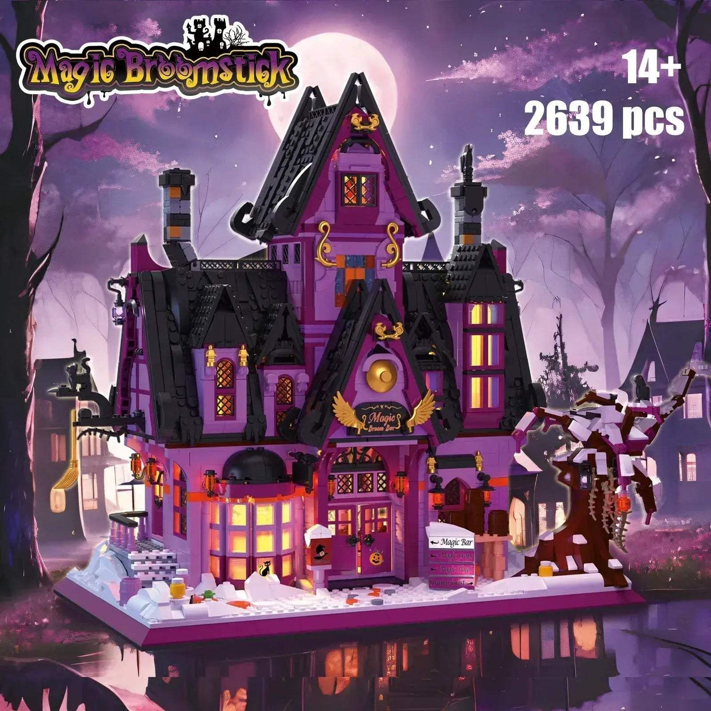 Magic Bar Building Blocks City Street View Model With Light - ToylandEU