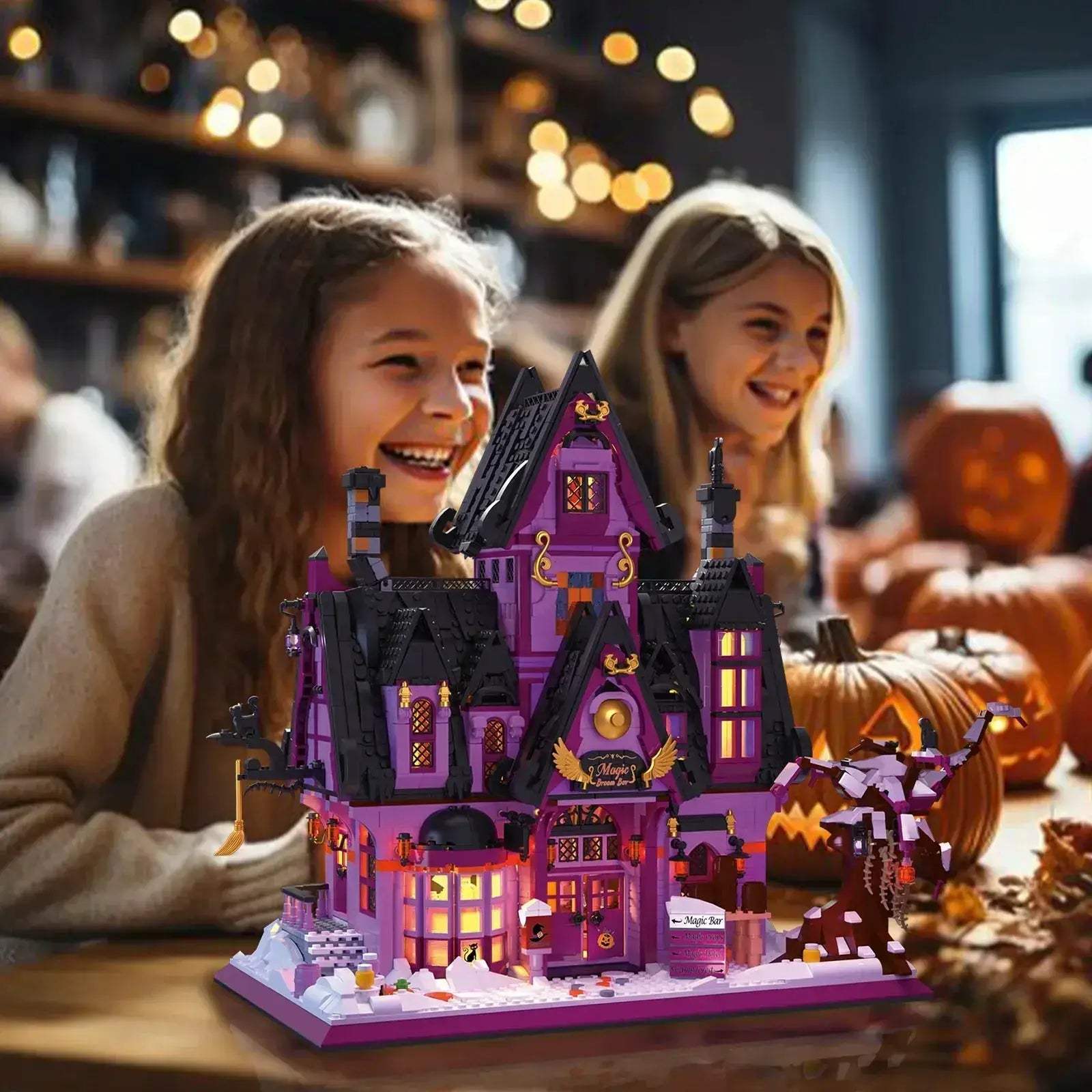 Magic Bar Building Blocks City Street View Model With Light - ToylandEU