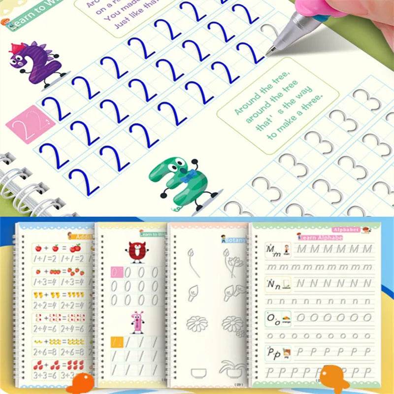 Magic Copybook Drawing Toys for Kids Montessori Reusable Pen Control Training and Educational Learning Sticker Toy - ToylandEU