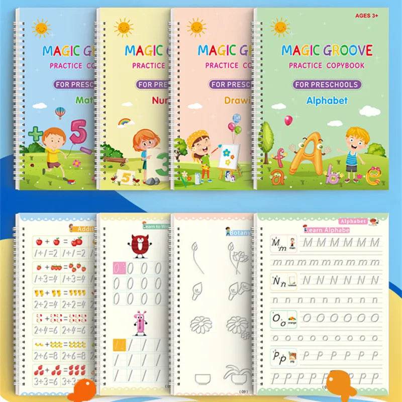 Magic Copybook Drawing Toys for Kids Montessori Reusable Pen Control Training and Educational Learning Sticker Toy - ToylandEU