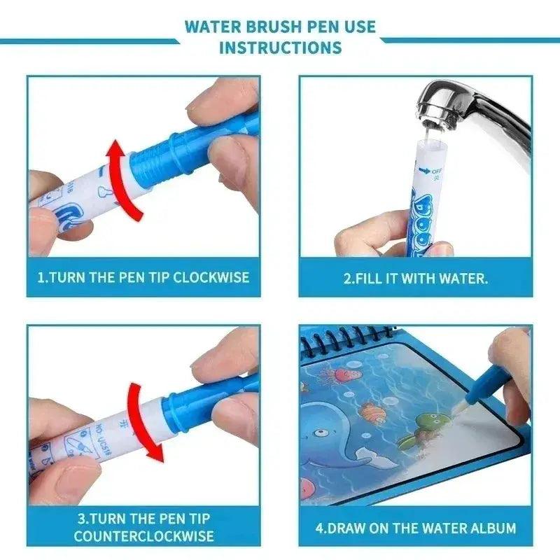  Magic Water Drawing Book for Kids With Reusable Pen -  ToylandEU™