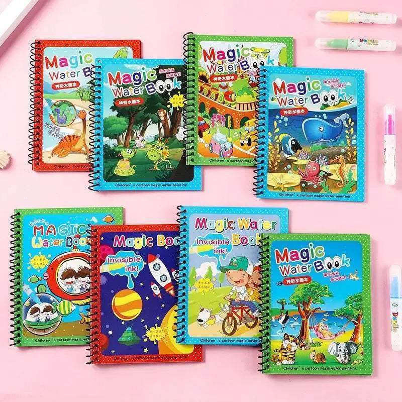  Magic Water Drawing Book for Kids - Mess-Free DIY Coloring & Painting  -  ToylandEU™
