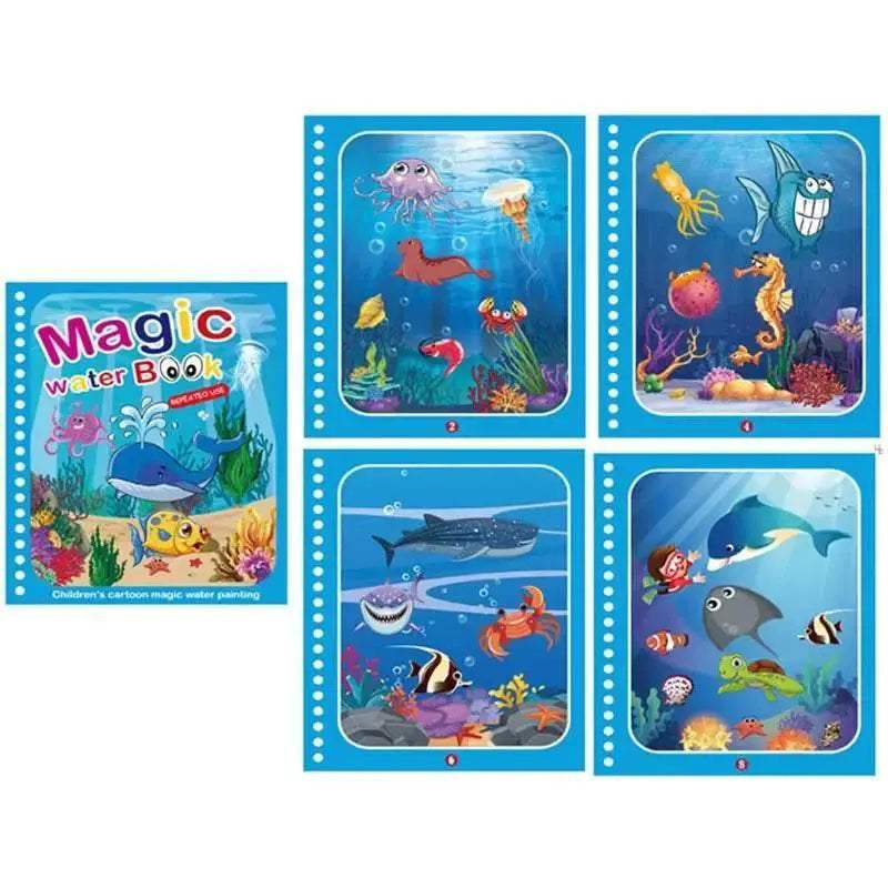  Magic Water Drawing Book for Kids - Mess-Free DIY Coloring & Painting  -  ToylandEU™