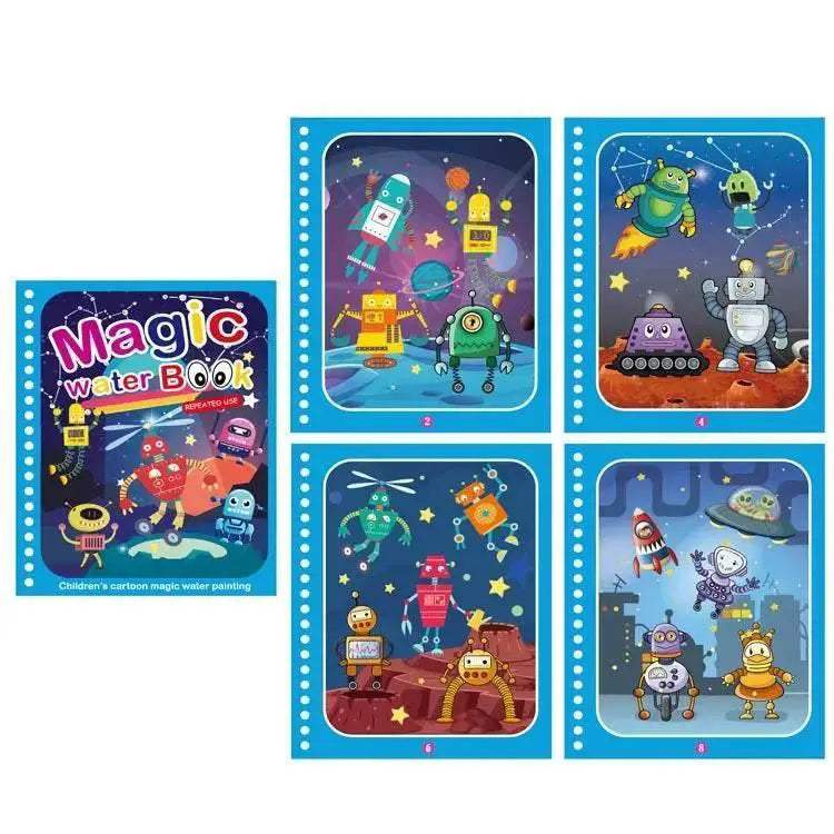  Magic Water Drawing Book for Kids - Mess-Free DIY Coloring & Painting  -  ToylandEU™