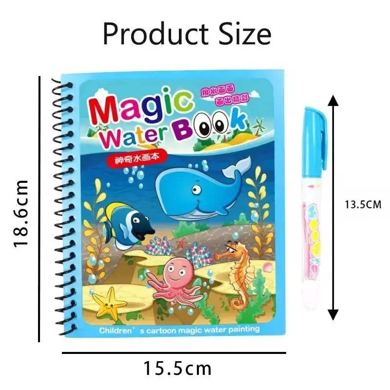 Magic Water Drawing Book for Kids With Reusable Pen - ToylandEU