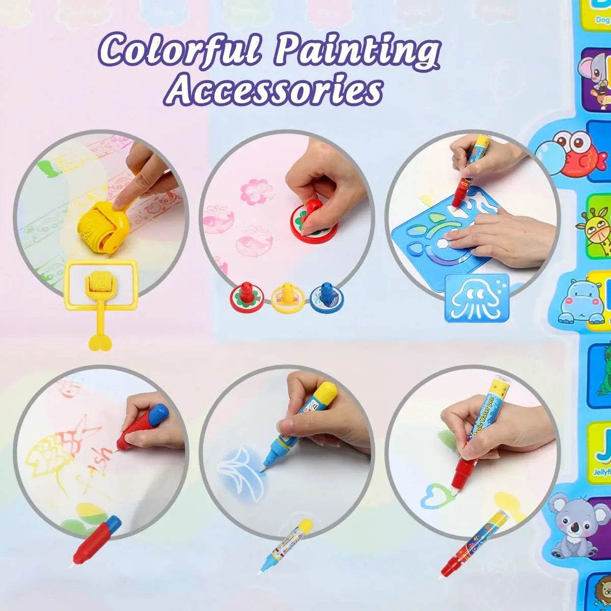 100x80CM Magic Water Drawing Mat Coloring Doodle Kids Gifts - ToylandEU