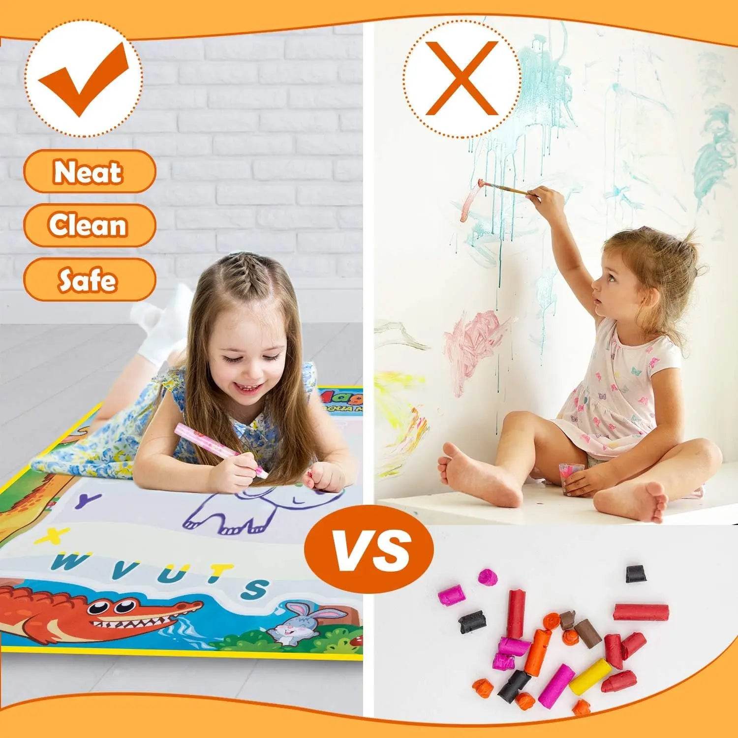100x80CM Magic Water Drawing Mat Coloring Doodle Kids Gifts - ToylandEU