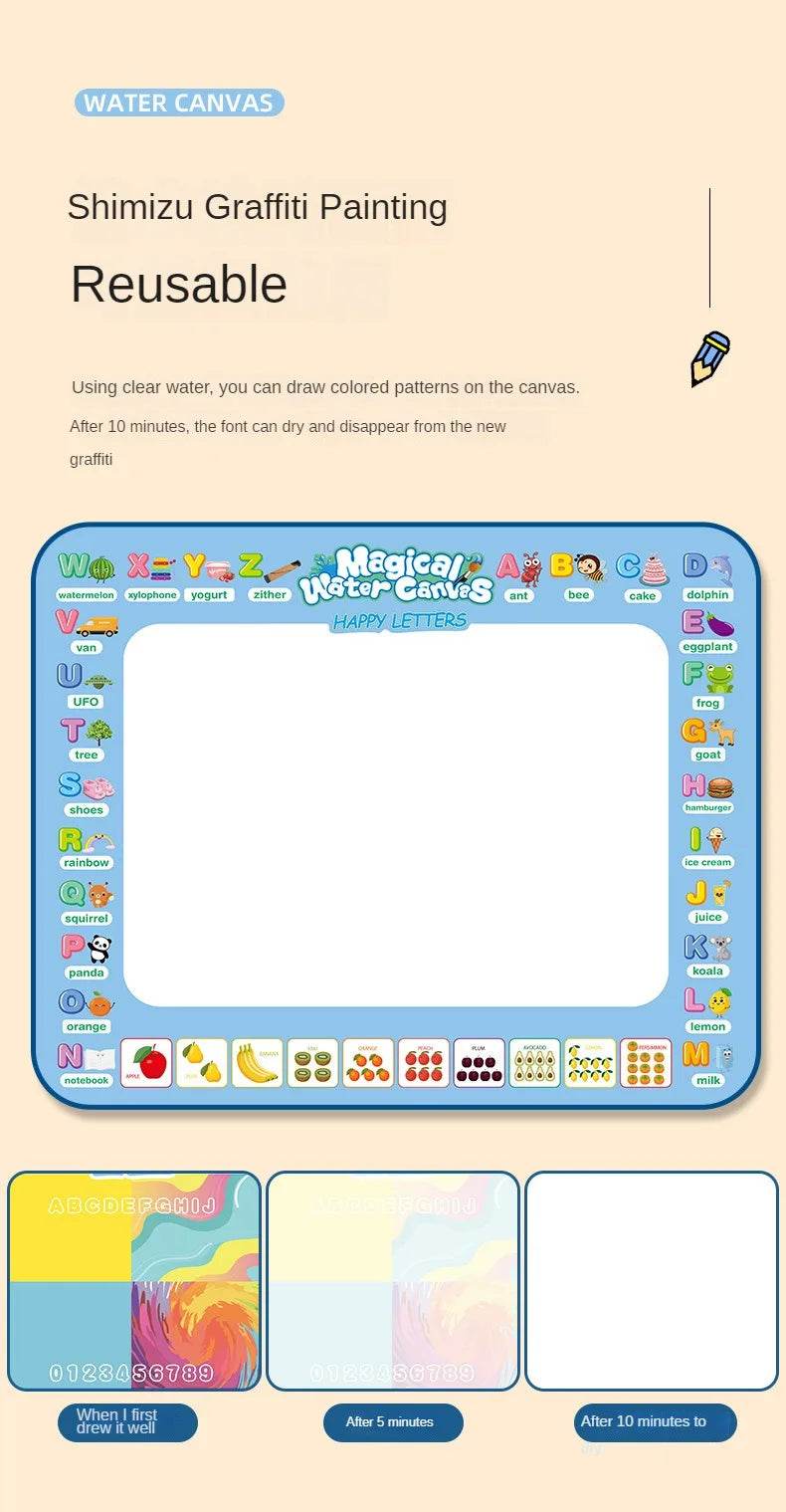 100x80CM Magic Water Drawing Mat Coloring Doodle Kids Gifts - ToylandEU