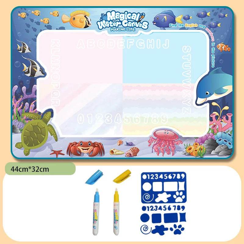 100x80CM Magic Water Drawing Mat Coloring Doodle Kids Gifts - ToylandEU