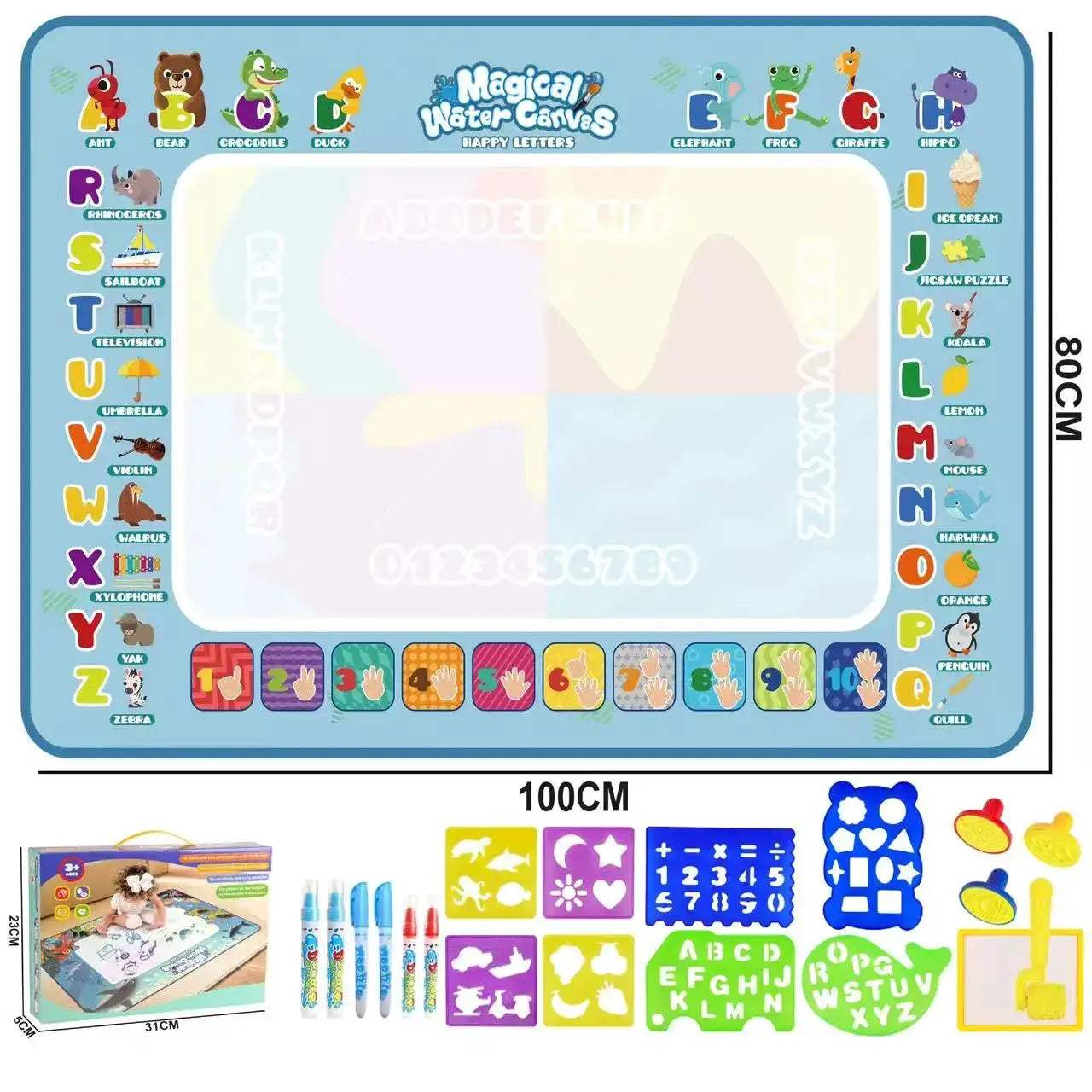  Magic Water Drawing Mat For Kids Mess Free Learning -  ToylandEU™