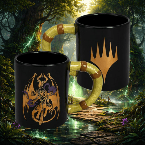 Magic The Gathering Dragon Sculpted Ceramic Mug | 16 Oz | Sculpted Dragon Detail | Card Game Fans