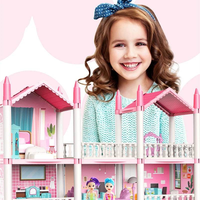 Magical 3D Princess Castle DIY Dollhouse with Music for Kids' Play - ToylandEU