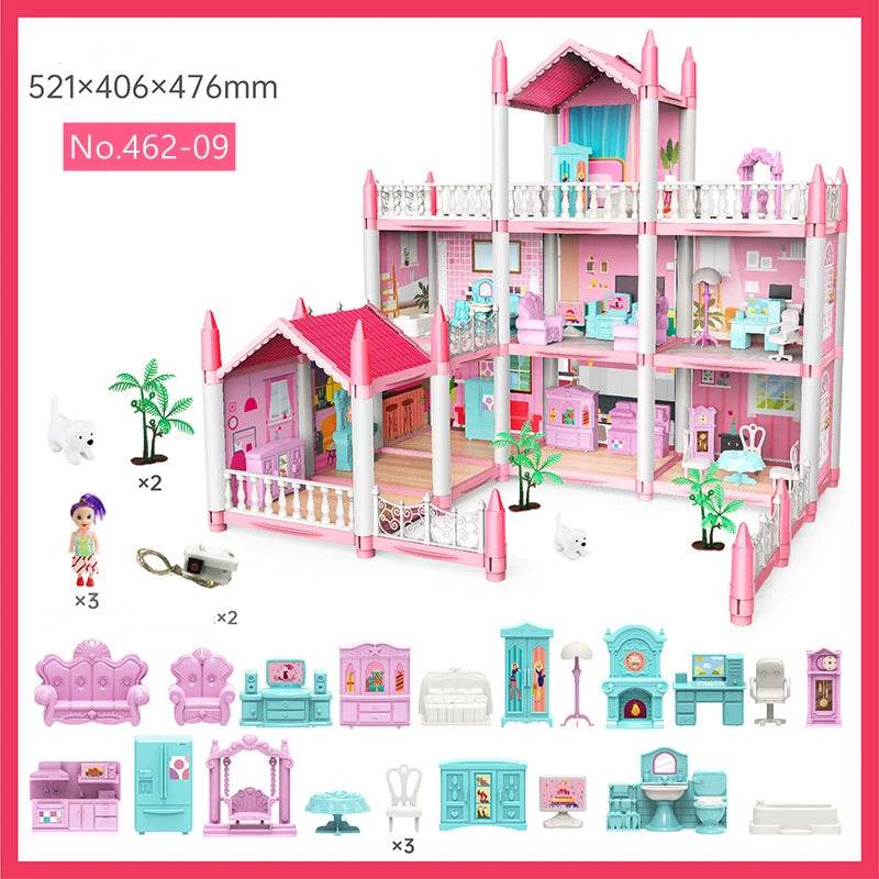 Magical 3D Princess Castle DIY Dollhouse with Music for Kids' Play - ToylandEU