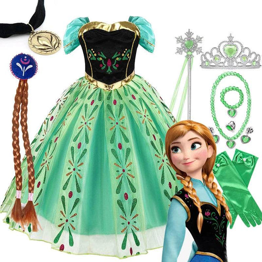 Magical Disney Frozen Princess Dress Lace Trim For Girls - ToylandEU