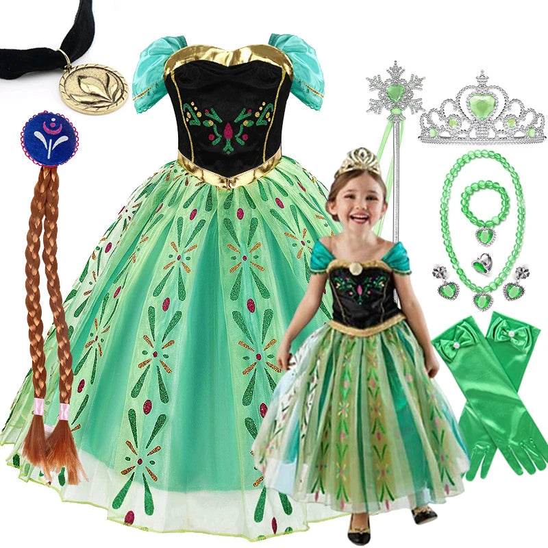 Magical Disney Frozen Princess Dress Lace Trim For Girls - ToylandEU