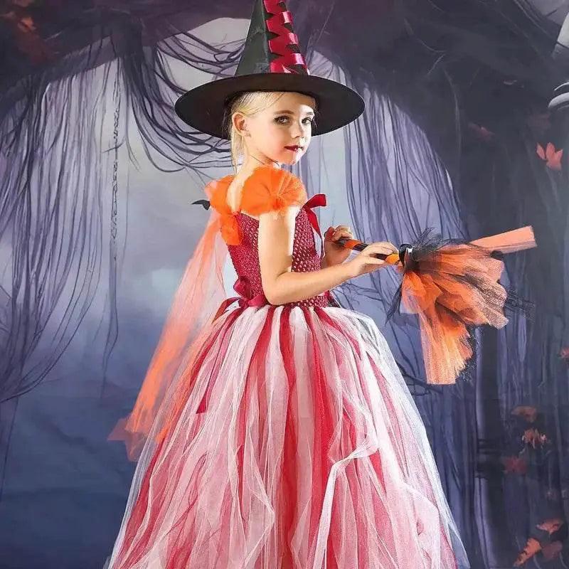  Magical Girls' Halloween Witch Costume Set with Dress & Makeup Kit -  ToylandEU™