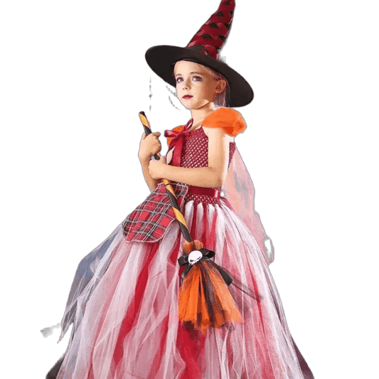 Magical Girls' Halloween Witch Costume Set with Dress & Makeup Kit - ToylandEU