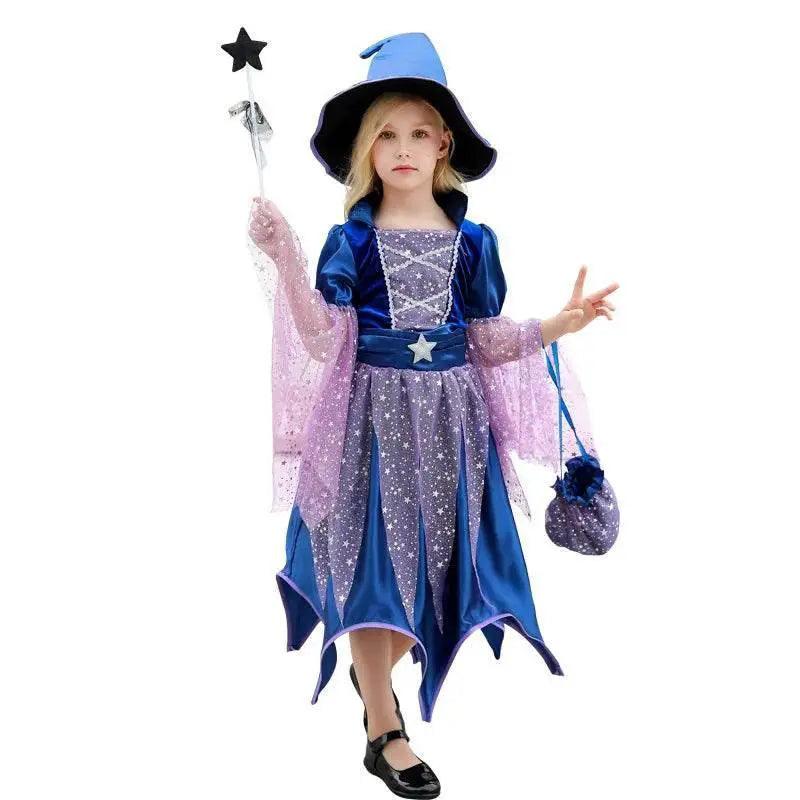  Magical Girls' Witch Costume Set with Dress, Hat & Treat Bags for Fun -  ToylandEU™