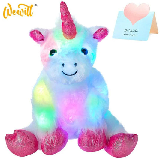 Magical Glow Unicorn LED Plush Toys - Small & Large Adorable Dolls - ToylandEU