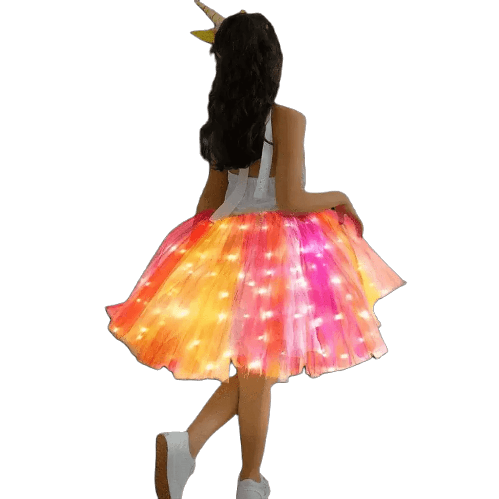  Magical LED Unicorn Princess Dress with Sequins - Kids Costume Delight! -  ToylandEU™