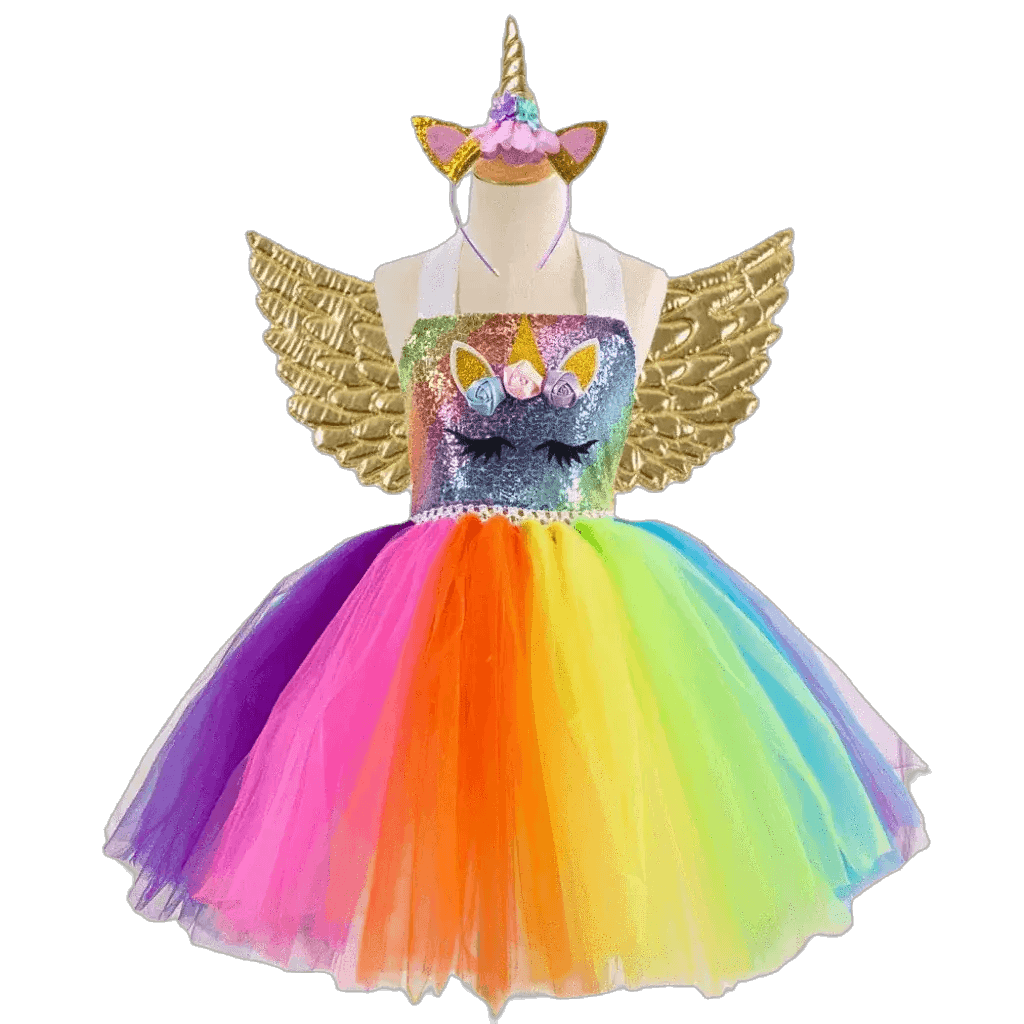  Magical LED Unicorn Princess Dress with Sequins - Kids Costume Delight! -  ToylandEU™