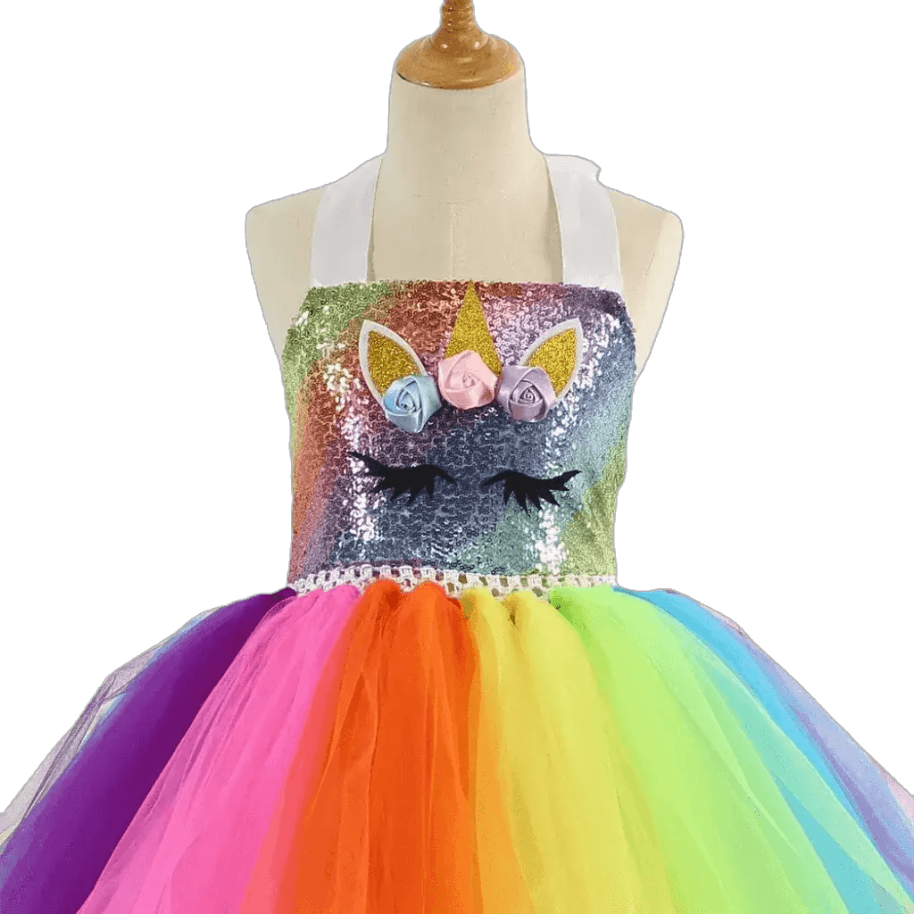  Magical LED Unicorn Princess Dress with Sequins - Kids Costume Delight! -  ToylandEU™