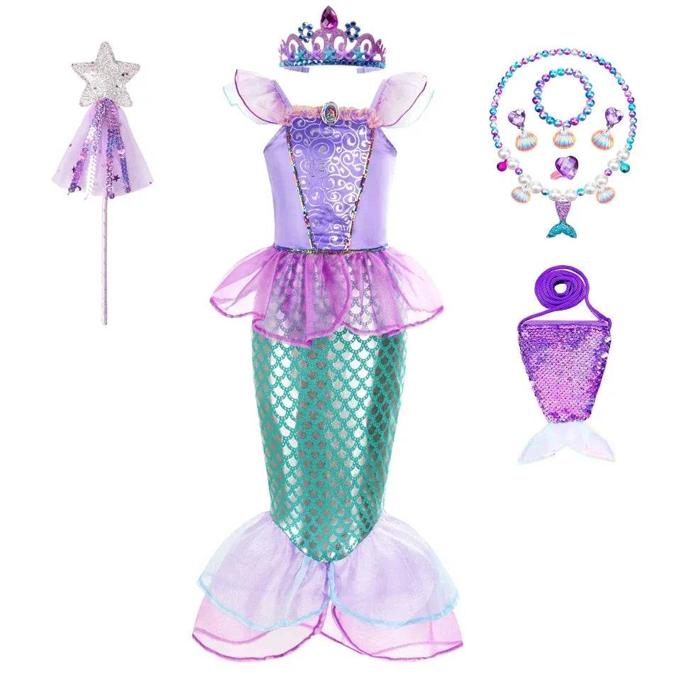 Magical Mermaid Dress Ankle Length For Girls 2 To 10 - ToylandEU