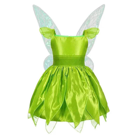 Magical Tinkerbell & Tiana Fairy Princess Dress with Wings for Girls - ToylandEU