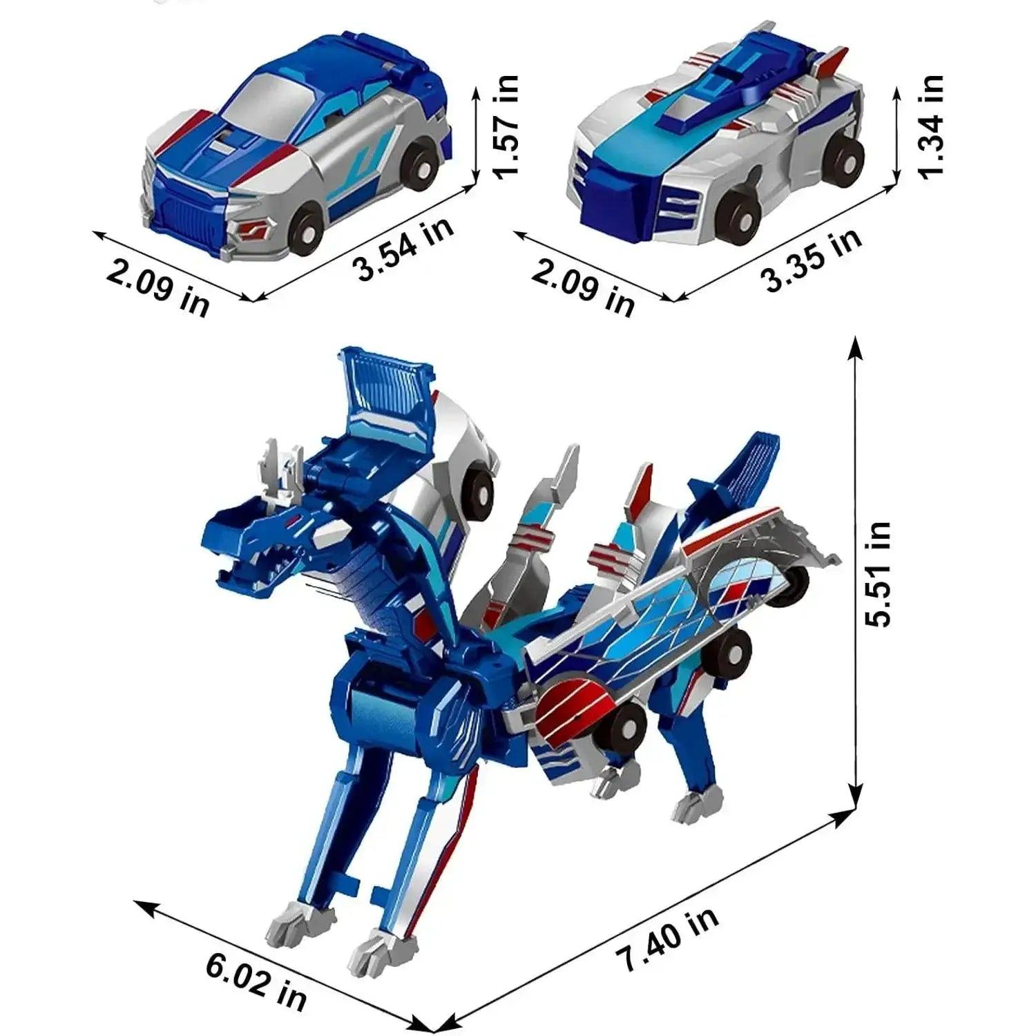  Magnetic 2-In-1 Transforming Car Toy Unicorn Dinosaur -  ToylandEU™