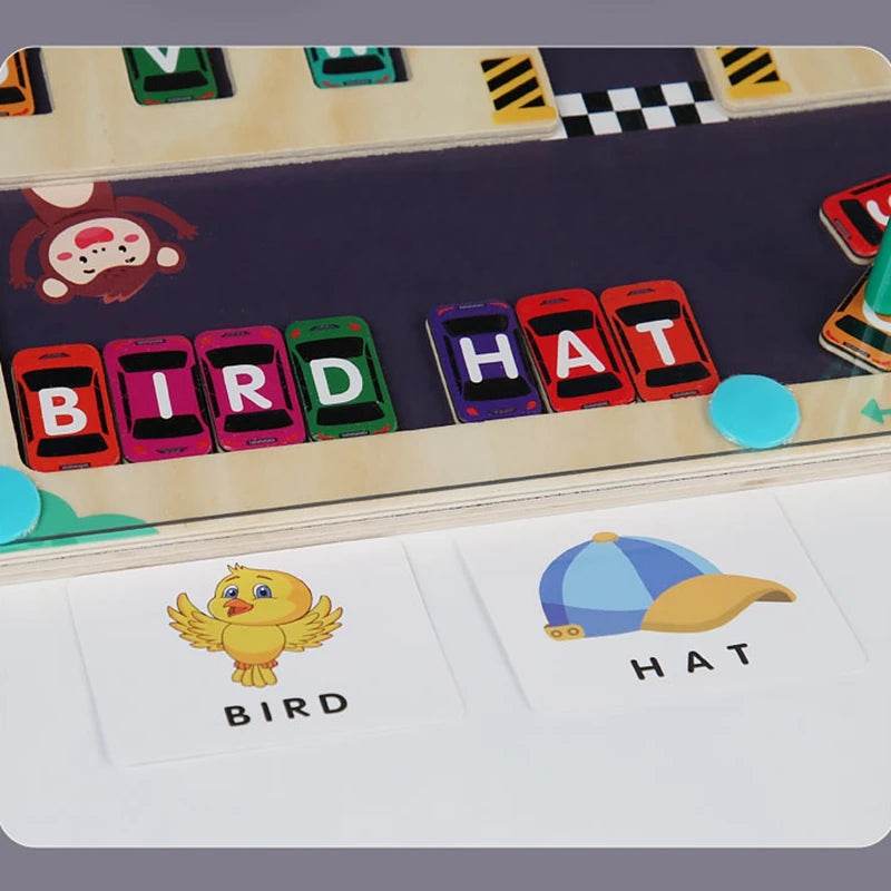 Children Magnetic English Letters Find Car Parking Maze Learning Education Toys Color Matching Montessori Wooden Toys - ToylandEU