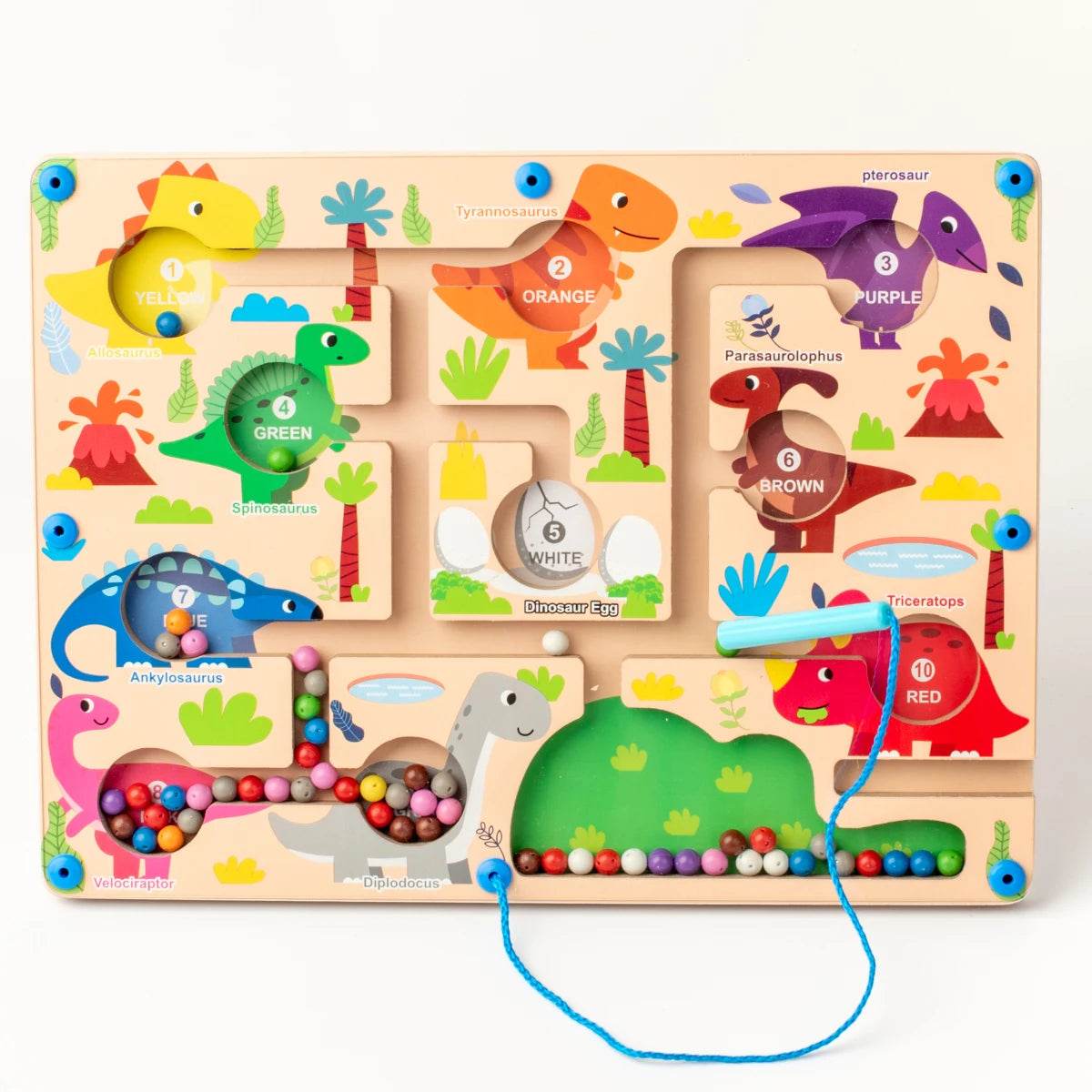 Magnetic Alphabet Maze Board with Magnetic Pen Fun Dot Art Magnetic Bead Drawing Board Montessori Educational Toys - ToylandEU