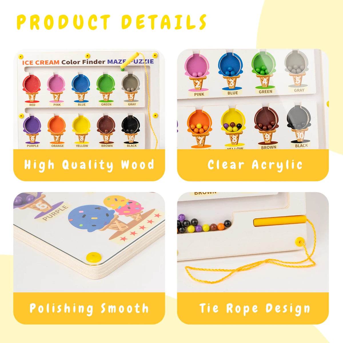 Magnetic Alphabet Maze Board with Magnetic Pen Fun Dot Art Magnetic Bead Drawing Board Montessori Educational Toys - ToylandEU